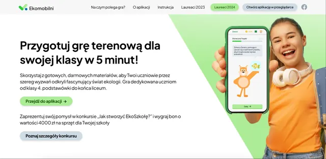 Zrzut strony głównej serwisu Ekomobilni
