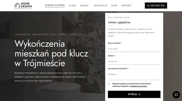 Zrzut strony głównej serwisu Langowski