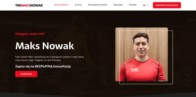 Zrzut strony głównej serwisu The Mak Snowak